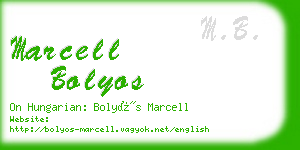 marcell bolyos business card